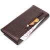 Women's Stylish Wallet Made of Genuine Grained Leather CANPELLINI Wallet 21629 Brown
