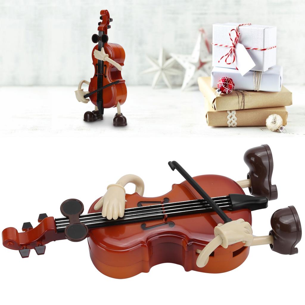 Cello Music Box Manual Clockwork Music Box with Swing Cello Boy Children Birthday Christmas Gift