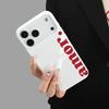 Red letter white phone case suitable for iPhone 17 16 15 14 13 12 11 Pro/Max/Plus anti drop and shockproof back cover
