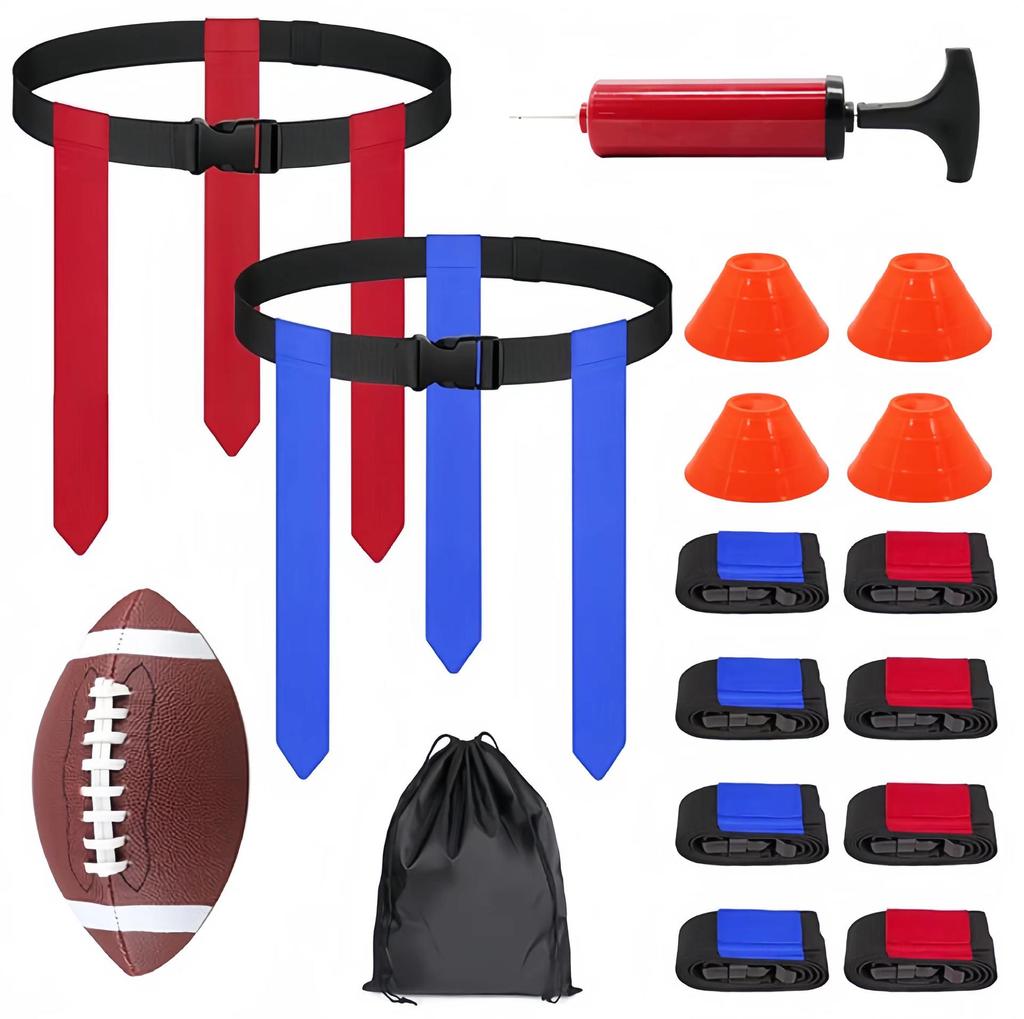 Youth Flag Football Belt with Colorful Streamers