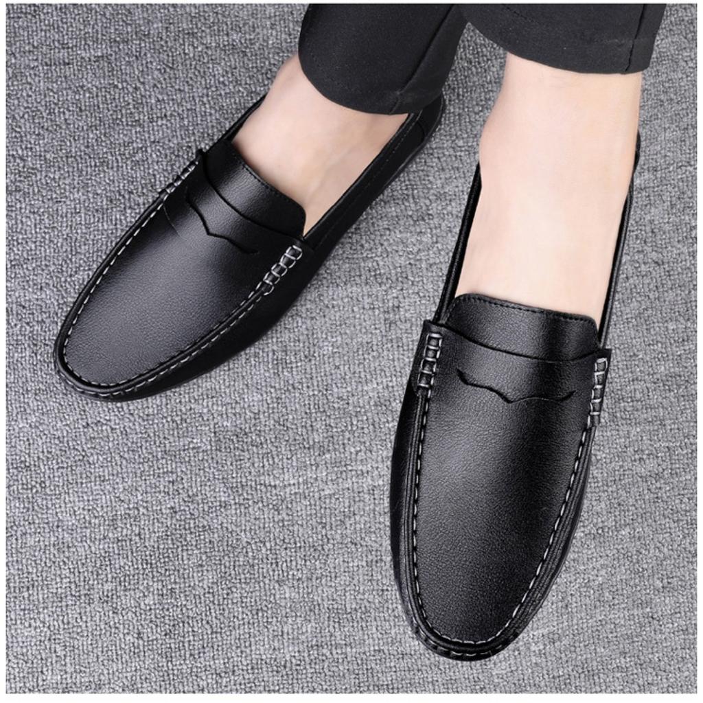 Sommer Herrenschuhe Business Casual Schuhe, Atmungsaktive Lederschuhe Leichte Herren Sojabohnenschuhe, Übergröße Schuhe Mode Weiße Schuhe
