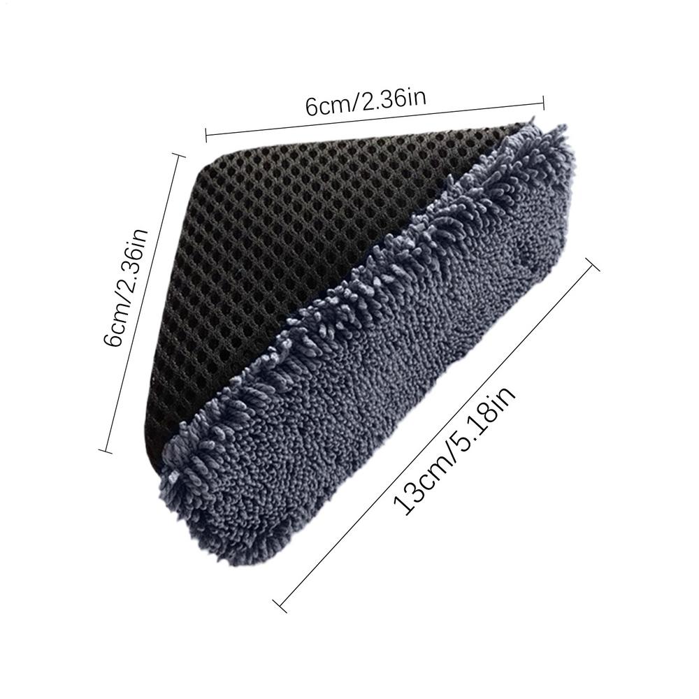 Car Wax Applicator Pad Triangle Car Waxing Sponge Vehicle Interior Scrubbing Sponge Triangle Car Wash Sponges For Scrubbing