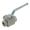 1/4" To 3/4" Hydraulic Three-way High Pressure Ball Valve Internal Thread Manual Rubber G1/4 G3/8 High Pressure Ball Valve