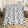 Cow Print Bedding Set King Size Kids Black White Duvet Cover Set Cartoon Milk Cow Comforter Cover Animal Farmhouse Quilt Cover