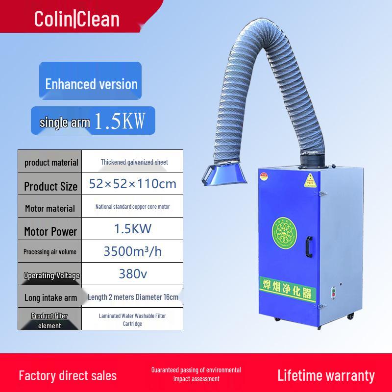 Mobile Welding Fume Purifier & Dust Collector for Soldering and Industrial Use