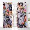 2 Pcs Cute cat print curtains  suitable for bedroom  living room kitchen decoration  home decoration  window decoration