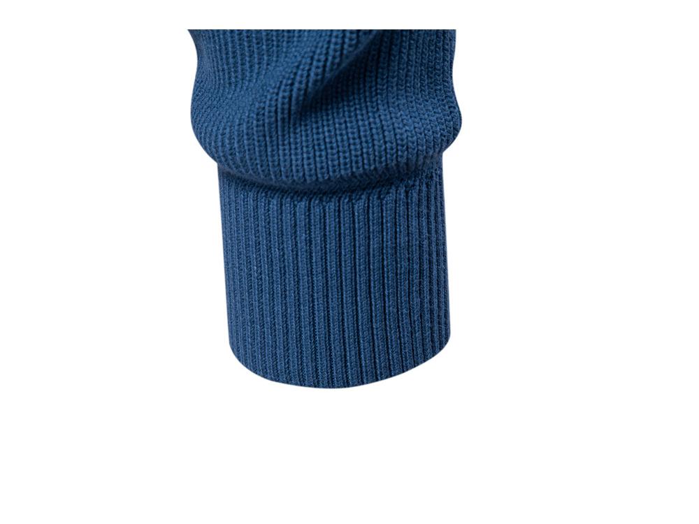 2023 Autumn/Winter Men's European Size Solid Color Zipper Stand Collar Long Sleeve Sweater