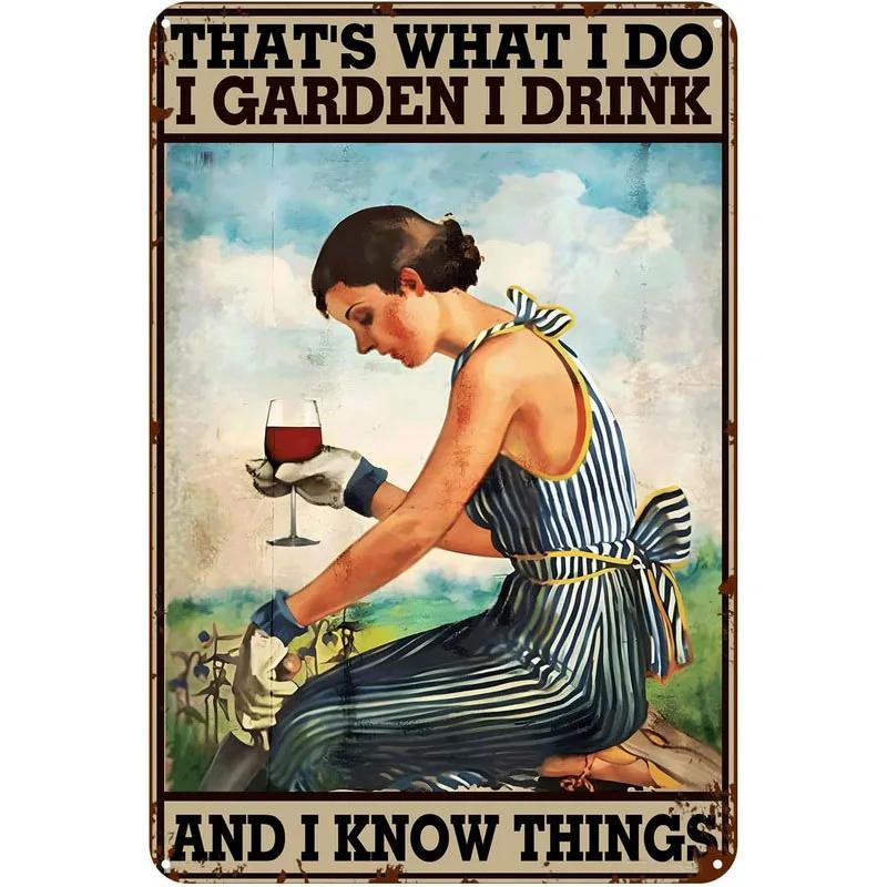 Gardening Because Murder is Wrong Vintage Metal Tin Signs Wall Decor for Home Garden Bars Cafe Clubs Retro Posters Plaque