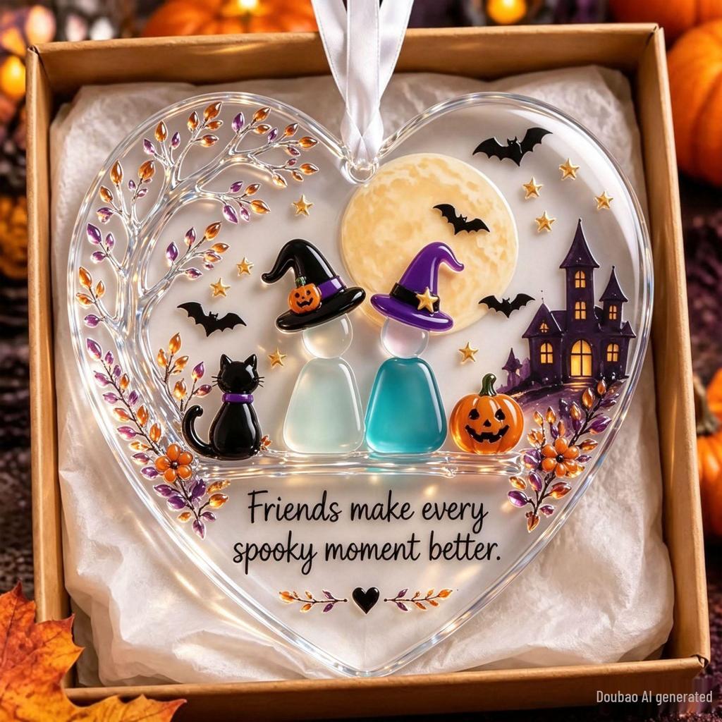 Creative Portable Halloween Sea Glass Friendship Ornament