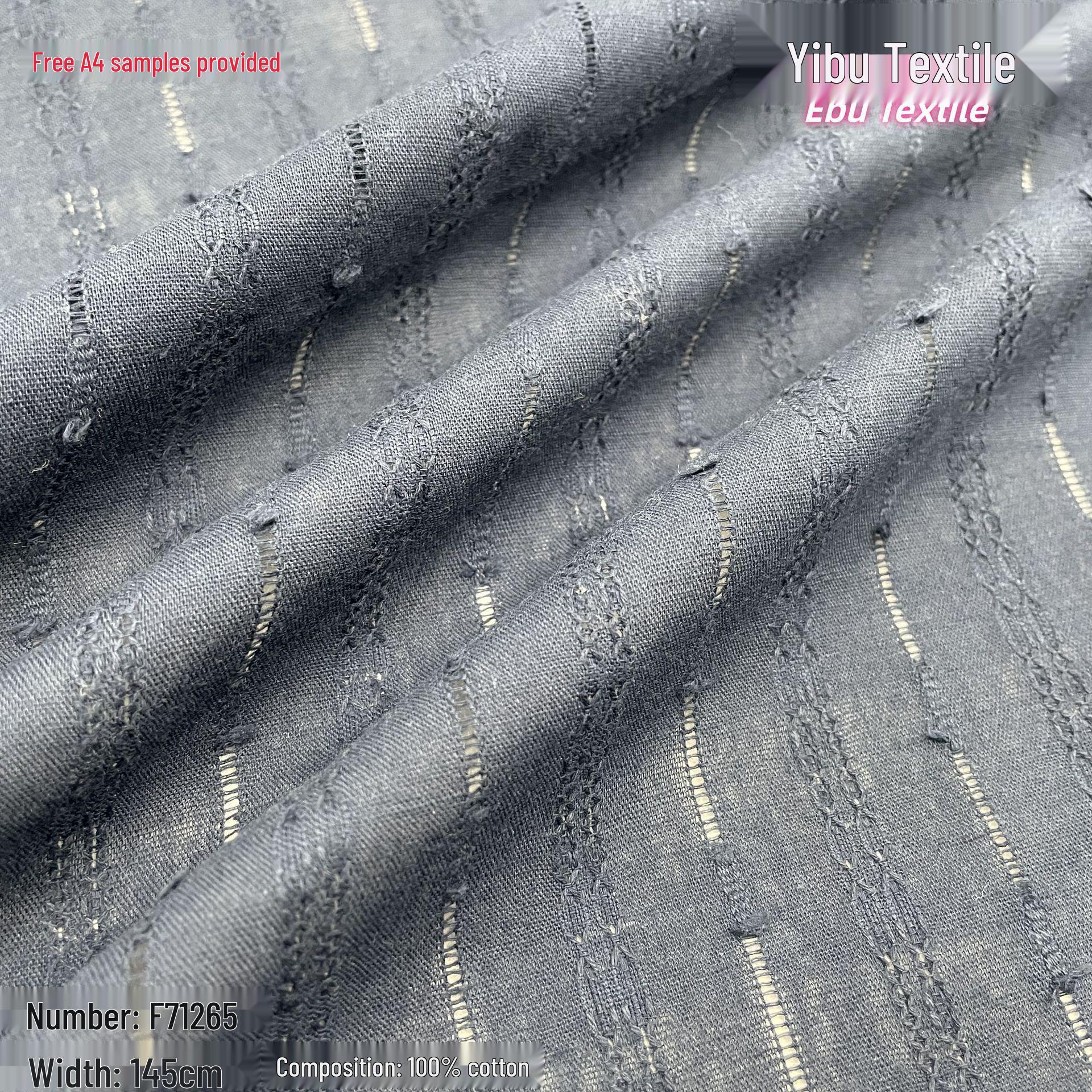 Women s Pure Cotton Jacquard Stripe Dress Fabric - Comfortable, Shuttle-Woven, Color Woven Model 4