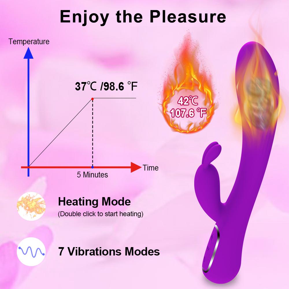 G Spot Wibrator Stymulator łechtaczki dla kobiet Masażer silikonowy Tryb ogrzewania Kobieta Dildo Masturbator Sex zabawki