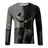 Halloween Print Raglan Sleeve Men's Long Sleeve Top