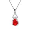 Color Treasure Multi-color Premium Full Diamond Drip Gourd Necklace