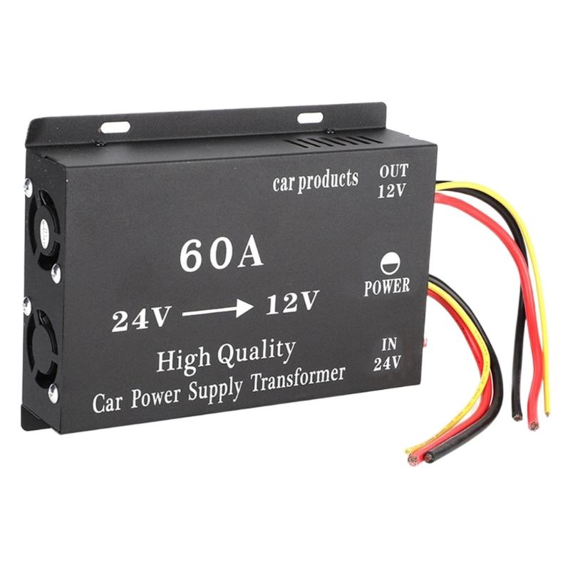 High Power Bus Voltage Reducer 24V To 12V with Memory Step Down Converter 60A Power Supply Adapter Automatic Protections