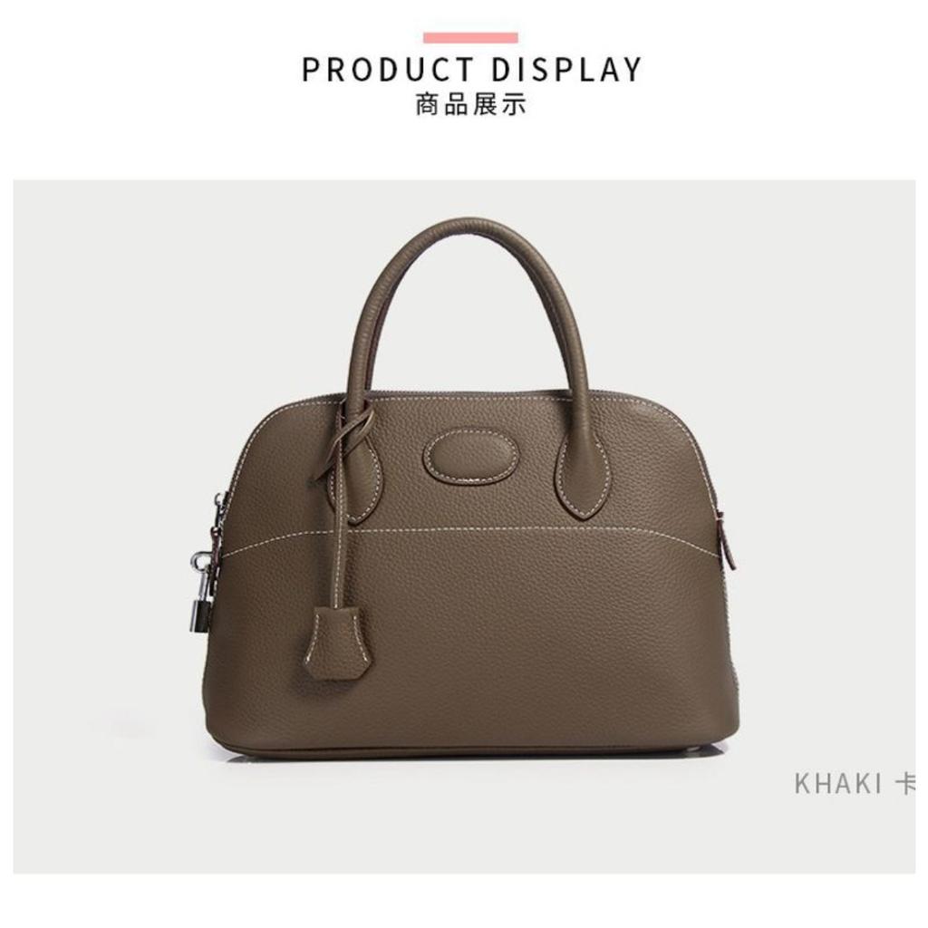 Bag Women's First Layer Cowhide Leather Women's Shell Bag Shoulder Bag Messenger Bag One Piece Delivery Fashionable and Versatile New Models