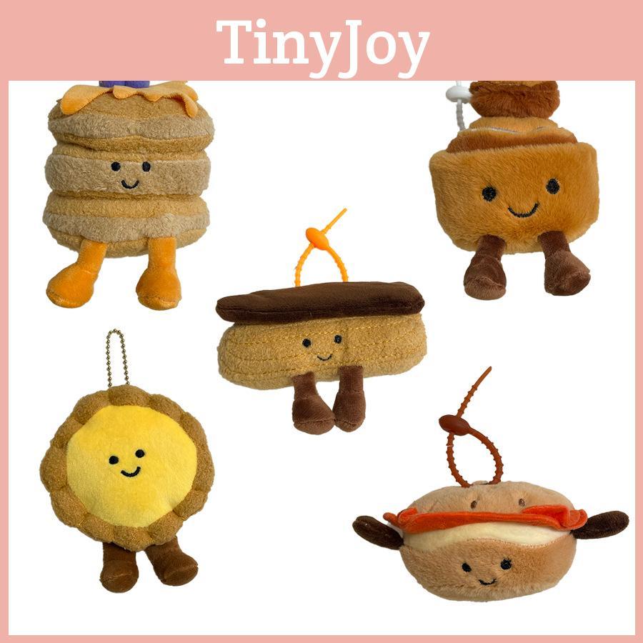 Egg Tarts Puffs Pancakes And Bagels Plush Pendants With Short Plush Filling For Kids And Adults