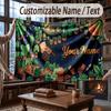 Floral Garden Theme Throw Blanket Custom Name Text Personalized Blanket Soft Cozy Blanket for Home Sofa Bed
