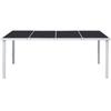 VidaXL Table de jardin 190x90x74 cm Noir Acier