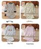 Kids' Autumn Korean Style Pajamas: Cartoon Cotton Home Wear Set for Boys and Girls