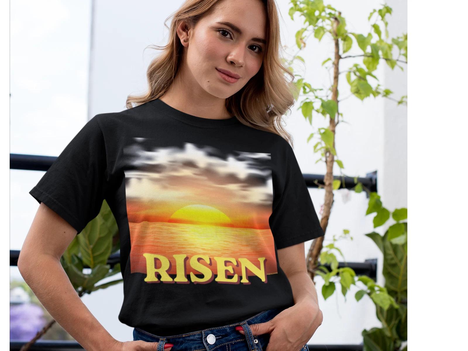 Risen Sunrise T-Shirt | Christian Easter Religious Tee S