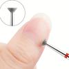 2-Pack Flying Saucer Shape Nail Grinder Durable Metal Precision Tip for Excess Glue Removal, Cuticle Care and Manicure and Pedicure Tools