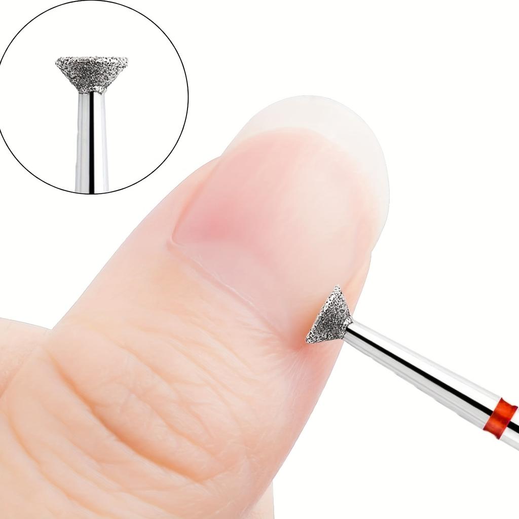 2-Pack Flying Saucer Shape Nail Grinder Durable Metal Precision Tip for Excess Glue Removal, Cuticle Care and Manicure and Pedicure Tools