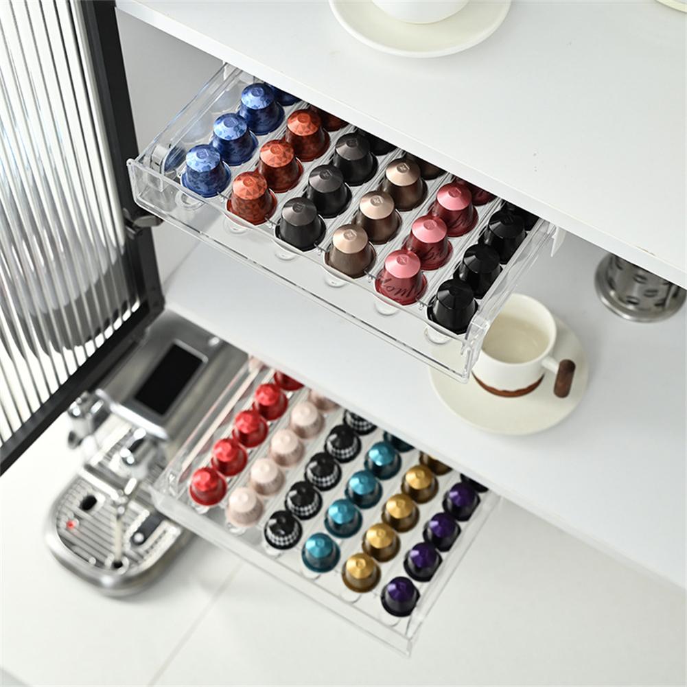 30 Cup Coffee Pod Holder Coffee Capsule Holder Holder Angled Locking Mechanism Easy Installation Narrow Design