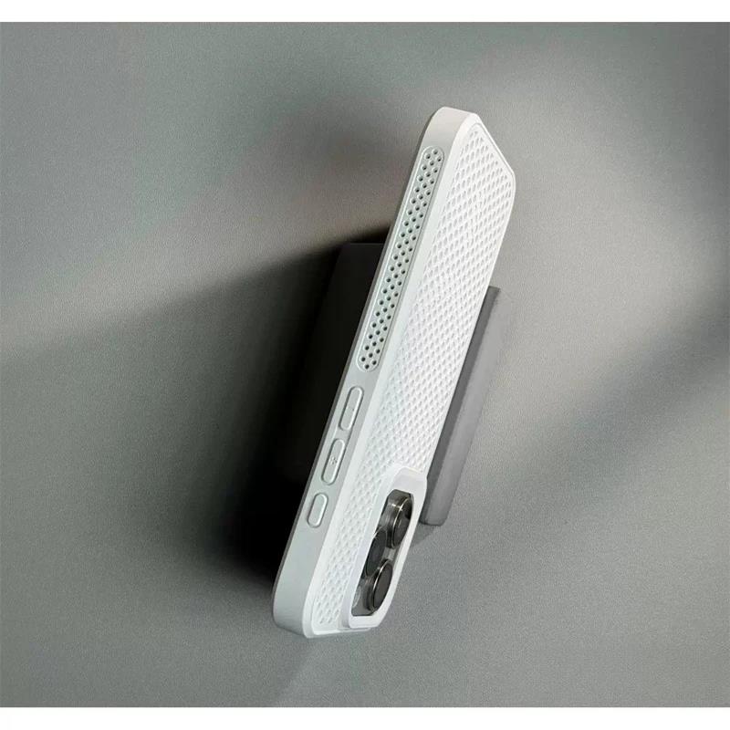 Luxury Dissipate Heat Magsafe Phone Case For iPhone 11 12 13 14 15 16 Pro Max Plus Magnetic Shockproof Bumper Cases Cover