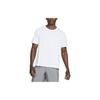 Dri-Fit Solid Color Crew Neck Casual Short Sleeve T-Shirt Men Tops White CU5992-100