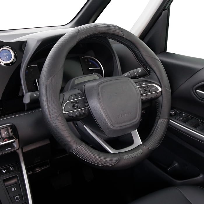 MOMO TUNING BLACK EDITION Steering Wheel Cover, Size S (36.5-37.9cm), for Kei Cars, Compact Cars, and Minivans