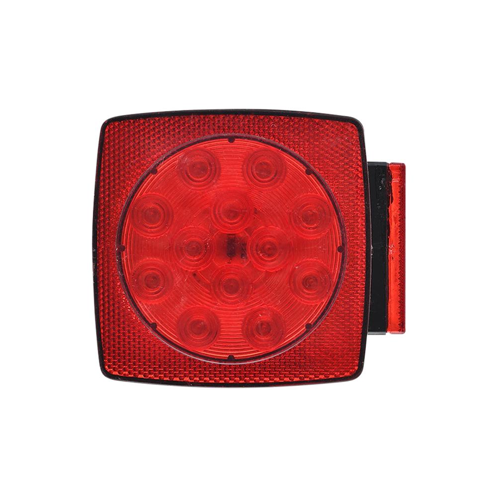 2PCS 12V Square Led Truck Trailer Light Stop Turn Tail Brake lamp Running Light for Trailers Boat Truck Camper RV Snowmobile