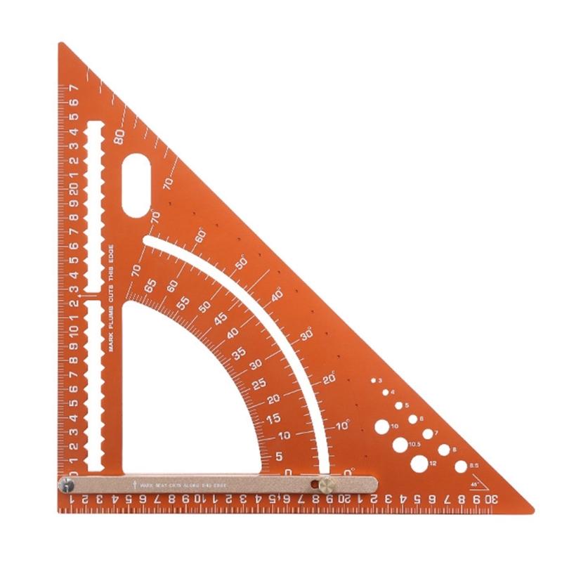 Adjustable Aluminum Alloy Triangle Ruler For Precise Angle Measurement And Straight Line Drawing Woodworking Projects
