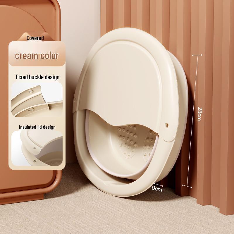 Compact Foldable Foot Bath with Massage & Calf Fumigation Basin