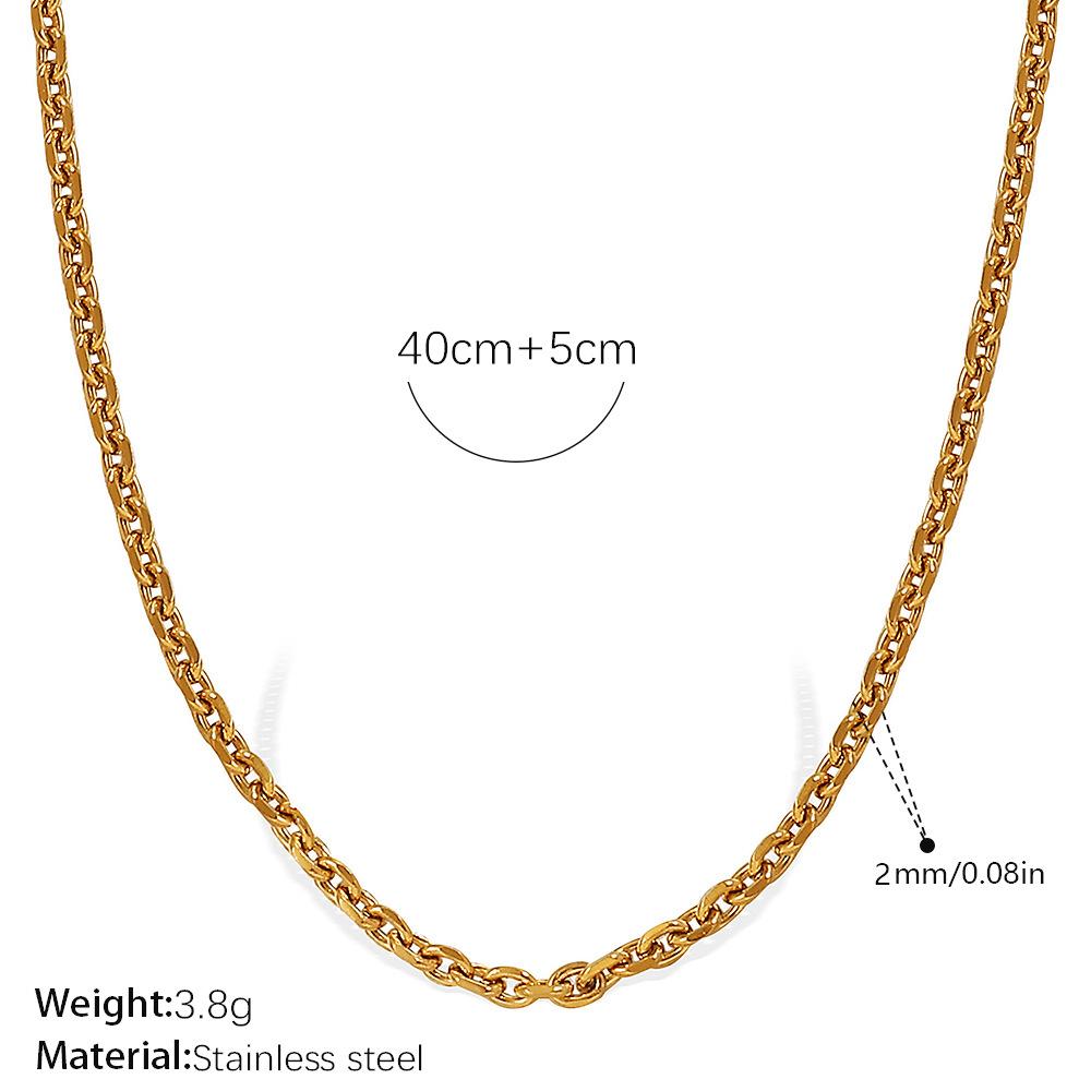 Vielseitig Und Vielfältig Kette Schlangenknochen Geprägt Kettenstil Halskette Verdrehte Kette Edelstahl Vergoldet Personalisiert Frau