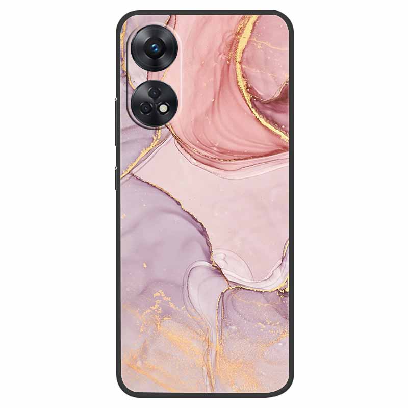 Case For Oppo Reno 8T Cover Black Silicone Soft Phone Back Cases for Oppo Reno8 T 4G Fundas Reno8T CPH2481 6.43" Lovely Fundas