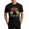 Breathable For Unisex Oneck Tshirt Graphic Kayaking Gets Me Wet Sunset Silhouette Stylish Unisex Teeshirt Lightweight Tee