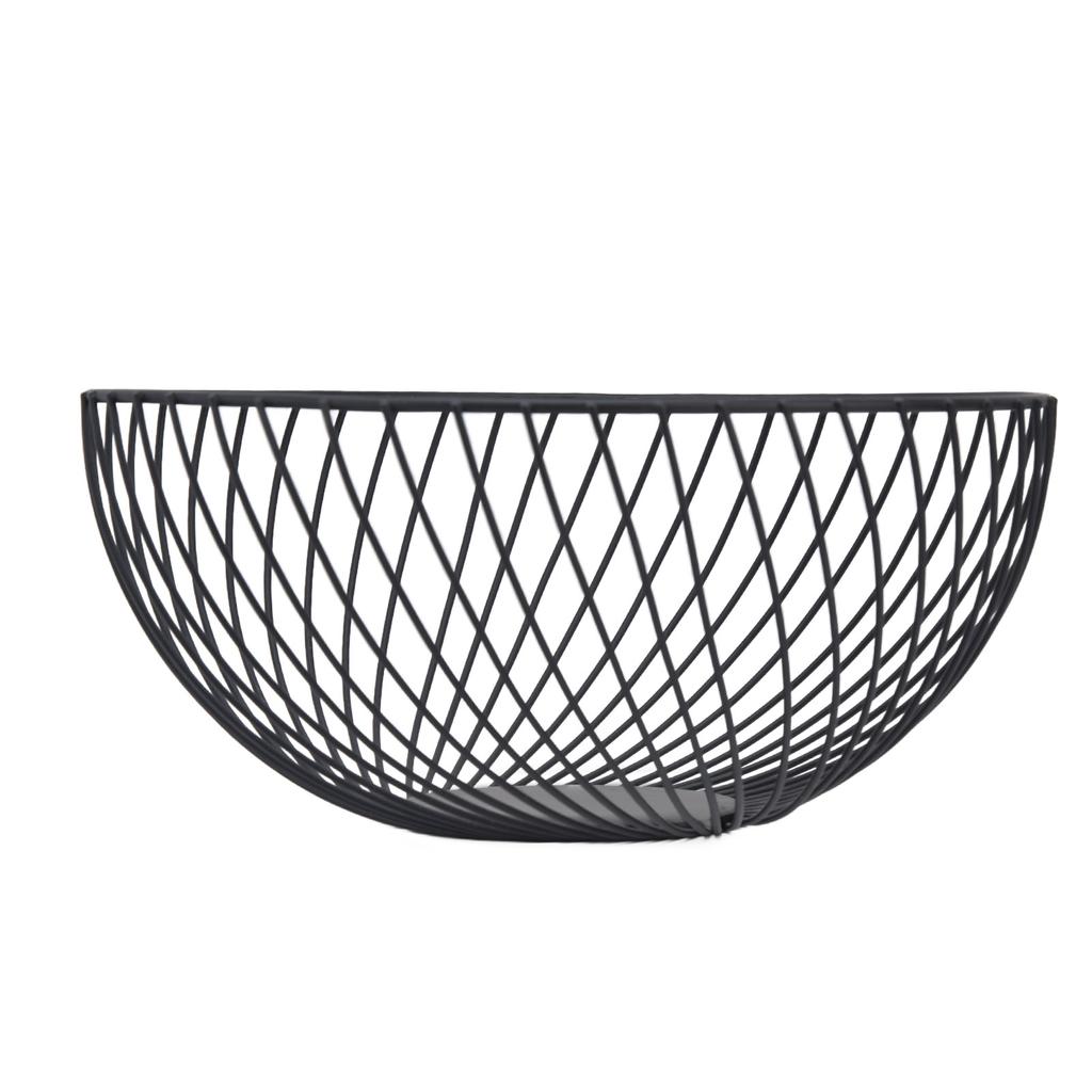 Fruit Bowl Iron European Style Simple Antiskid Design Carry Easily Household Fruit Basket for Snack