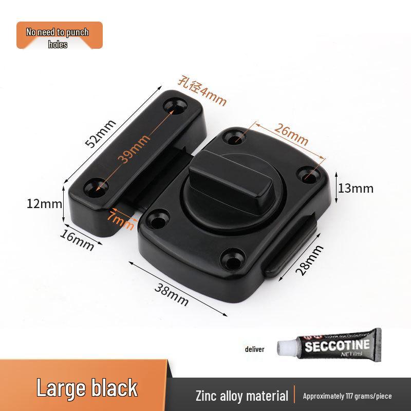 Zinc Alloy Anti-theft Sliding Door Lock with Rotating Bolt