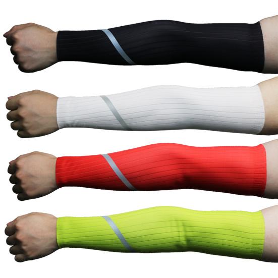 1 Pair Unisex Cycling Arm Sleeves High Elasticity Relieve Muscle Fatigue Lightweight Arm Protection Sleeves for Riding