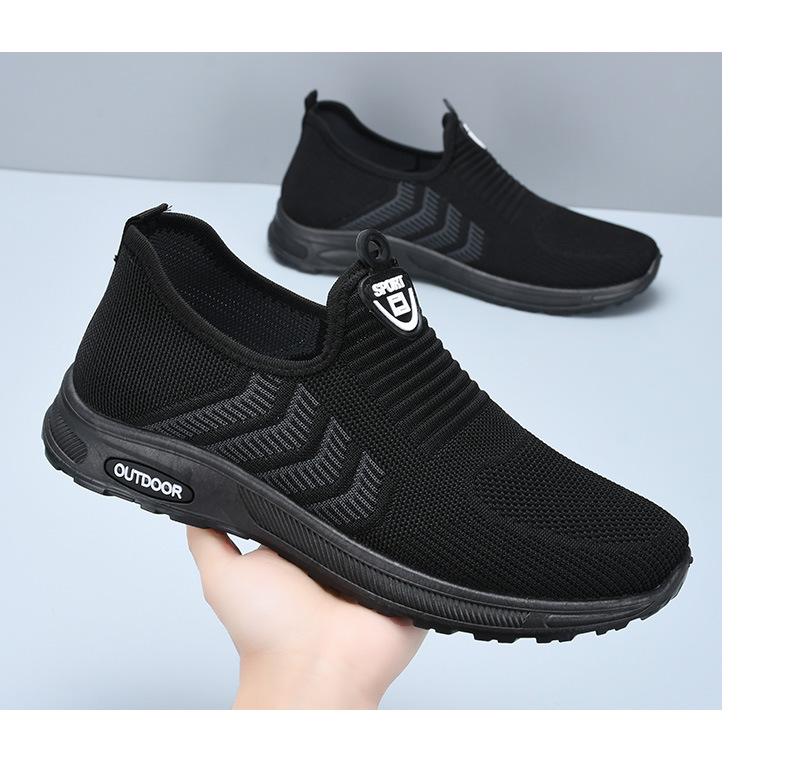 

Мужские слипоны на мягкой подошве для ходьбы на весну и осень 2025 года - Удобная, легкая повседневная обувь для людей среднего и пожилого возраста. 43