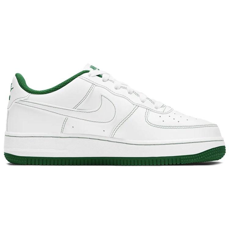 (GS) Nike Air Force 1 '07 Low 'Contrast Stitch - White Pine Green' Kids' CW1575-103
