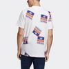 Adidas Originals Trefoil Stickerbomb Tee Crew Neck Short Sleeve T-Shirt Men Tops White DX3649