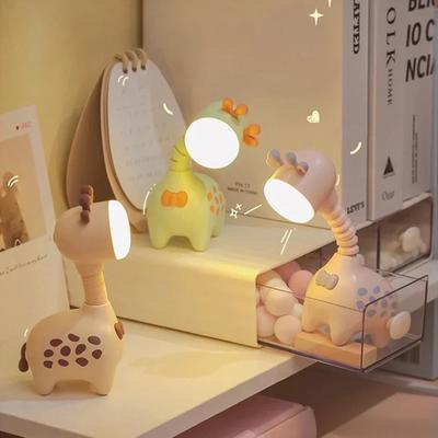 Night Light Giraffe Battery Retractable Rechargeable For Home Office Desk Bedroom Students Bedsides Decoration Night Lamps