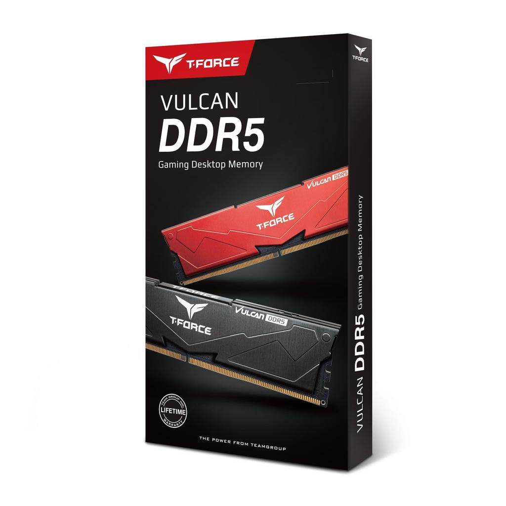 TEAMGROUP Vulcan DDR5 64GB 6000MHz CL38 Intel XMP AMD Expo Compatible Desktop Memory FLBD564G6000HC38JDC01 T-Force (2x32GB) (PC5-48000) 3.0 & Module,