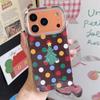 Korean Trendy Niche INS Brown Polka Dot Christmas Tree Phone Case For iPhone17 Promax Air 16 15 14 13 12 11 Pro XSMax Plus Cover