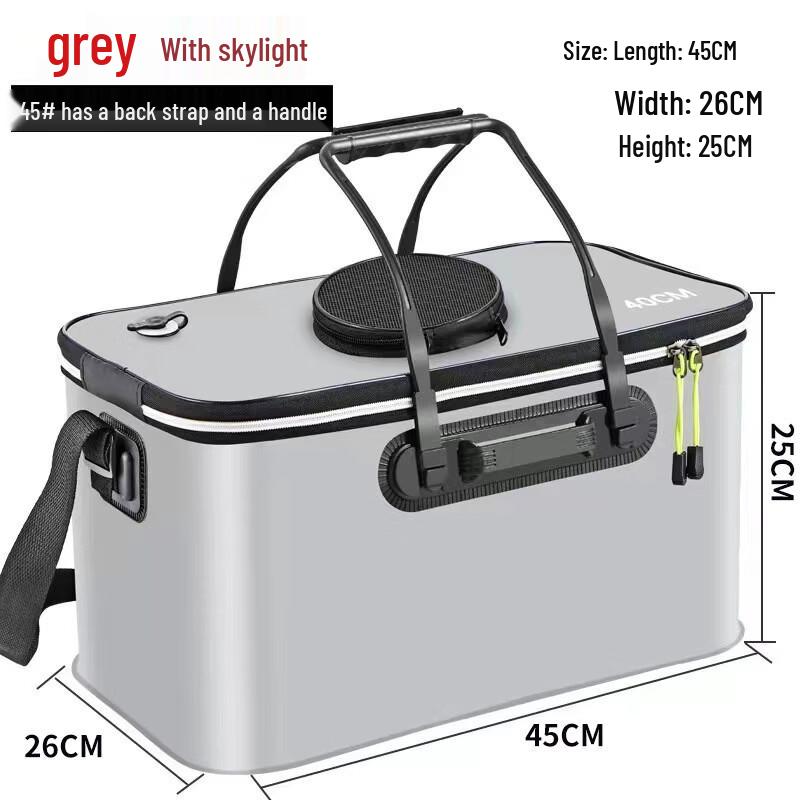 Foldable EVA Fishing Live Bait Bucket