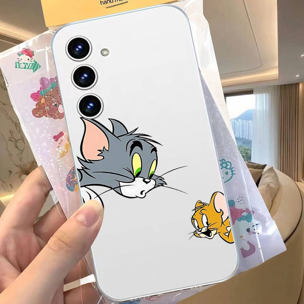 Coque de téléphone mignonne Jerry et Tom Pour Samsung Galaxy Coque transparente A52 A12 A51 S21 Edge S22ULTRA S23 S24 S20LITE Plus Ultra