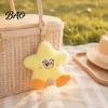 Skin Friendly Polyester Duck Toy Star Plush Keychain, Soft Stuffed Animal Pendant with Embroidered Face, Layered Orange Feet Cute Cartoon Bag