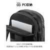 Ace Gene Men's 17L Backpack, A4 Size, Compatible with 14.0-inch PCs, Two-Compartment Design, Lagurentis Capacity Expandable, Reflector Included, and