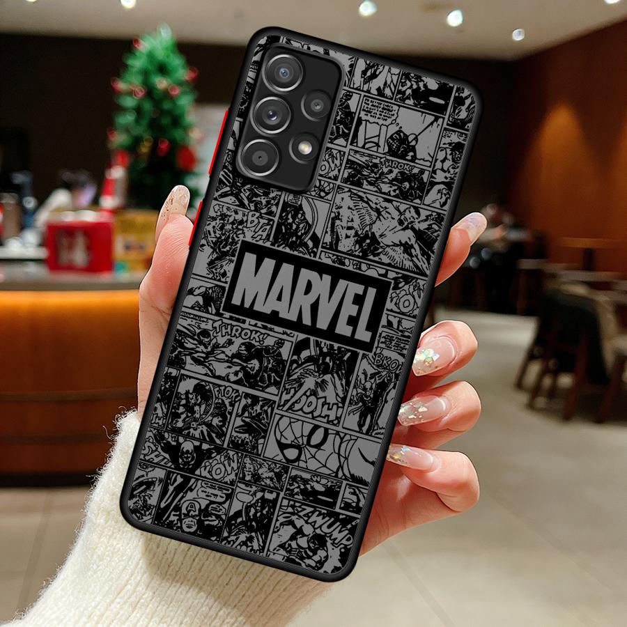 Pouzdro pro Samsung Galaxy A54 A35 A53 A52S A72 A17 A52 A73 A33 A16 A15 A14 A23 A34 A36 A56 A55 Kryt na telefon Logo hrdiny Marvel